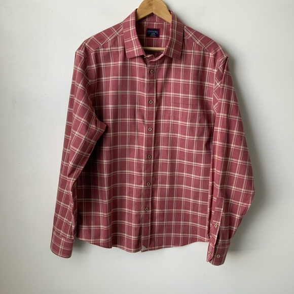 UNTUCKit Men's Colston Wrinkle Free Shirt Button Up Long Sleeve Red Plaid Office - Picture 3 of 11